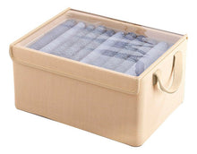 Cargar imagen en el visor de la galería, CAJON ORGANIZADOR DE ROPA C/ TAPA TRANSPARENTE Y DIV 36X25X20 EA0422