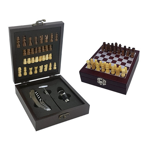 SET ACCESORIO VINO CON JGO AJEDREZ 57912405