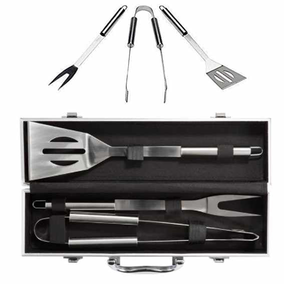 SET ASADO 3 PIEZAS MALETIN METAL 57915485