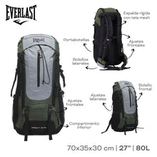 Cargar imagen en el visor de la galería, MOCHILA CAMPING EVERLAST 11585
