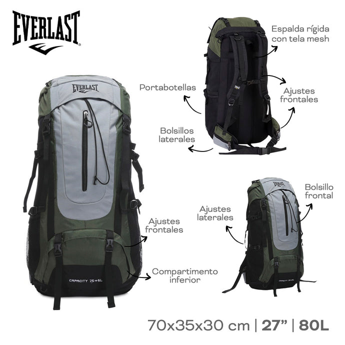 MOCHILA CAMPING EVERLAST 11585