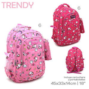 MOCHILA Y CARTUCHERA TRENDY 15295