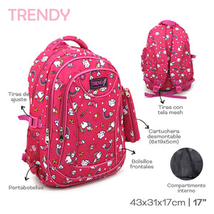 MOCHILA Y CARTUCHERA TRENDY 15295