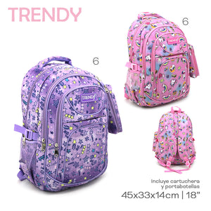 MOCHILA Y CARTUCHERA TRENDY 15297