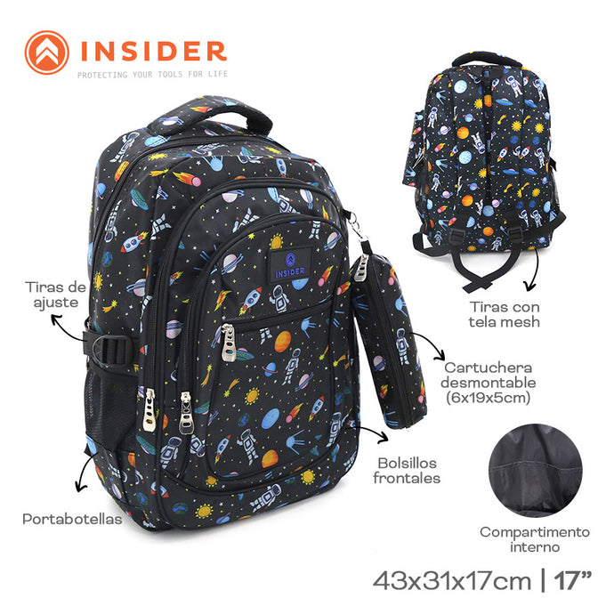 MOCHILA Y CARTUCHERA INSIDER 15298