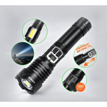 Cargar imagen en el visor de la galería, LINTERNA ALUMINIO 30W LUZ BLANCA-BAT 26650 L461