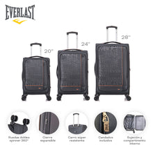Cargar imagen en el visor de la galería, VALIJA EVERLAST 16398 20&quot; 24&quot; 28&quot;