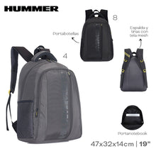 Cargar imagen en el visor de la galería, MOCHILA PORTANOTEBOOK HUMMER 16744