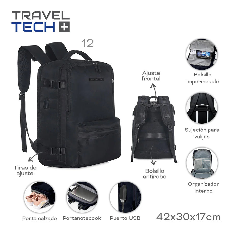 MOCHILA DE VIAJE TRAVEL TECH 16957