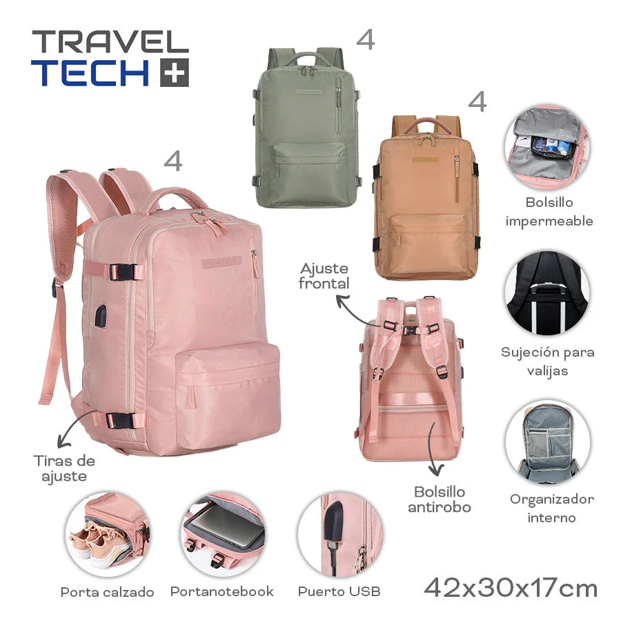 MOCHILA DE VIAJE TRAVEL TECH 16958