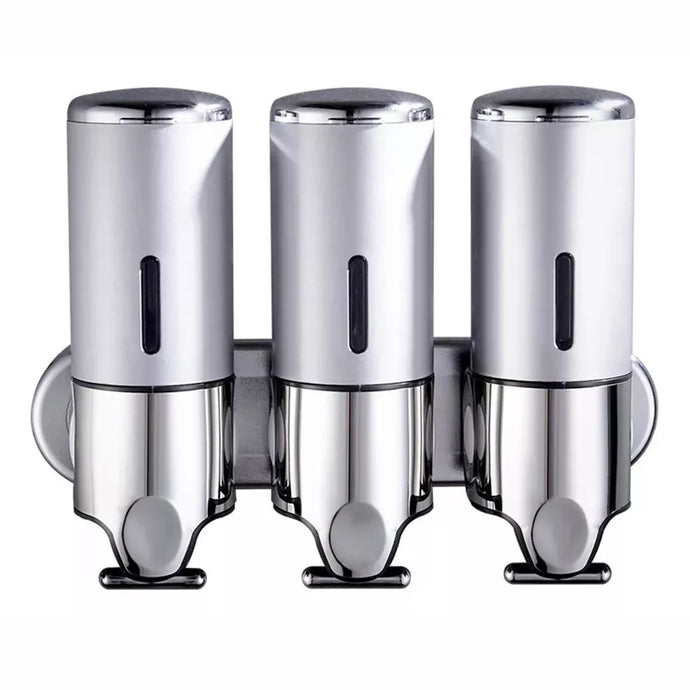 DISPENSER TRIPLE AMURABLE PLATEADO 18409