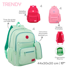 Cargar imagen en el visor de la galería, MOCHILA CON CARTUCHERA TRENDY 18559