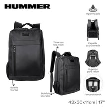 Cargar imagen en el visor de la galería, MOCHILA PORTANOTEBOOK HUMMER 18567