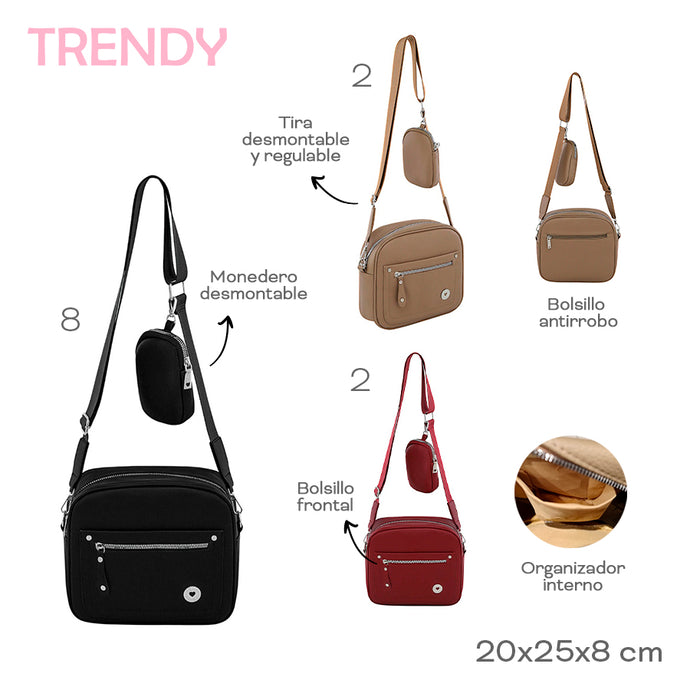 MORRAL CON MONEDERO TRENDY 18827