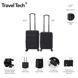 SET X2 CARRY ON TRAVEL TECH 19" 20" 18908