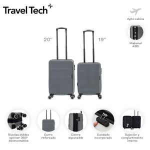 SET X 2 CARRY ON TRAVEL TECH 19" 20" 18909