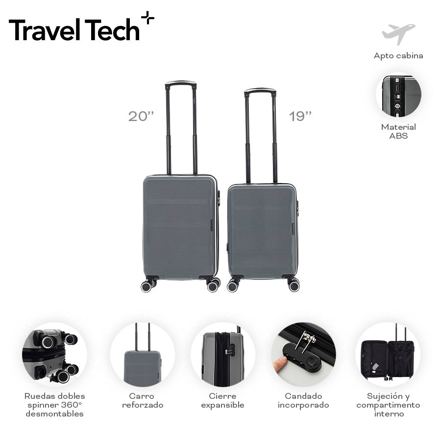 SET X 2 CARRY ON TRAVEL TECH 19