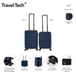 SET X 2 CARRY ON TRAVEL TECH 19" 20" 18910