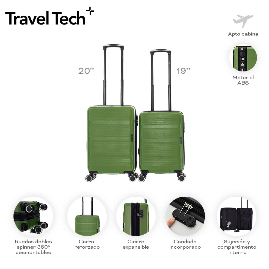 SET X 2 CARRY ON TRAVEL TECH 19