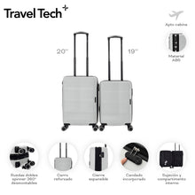 Cargar imagen en el visor de la galería, SET X 2 CARRY ON TRAVEL TECH 19&quot; 20&quot; 18912