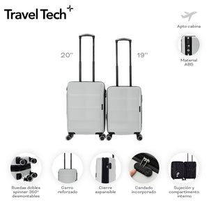 SET X 2 CARRY ON TRAVEL TECH 19" 20" 18912