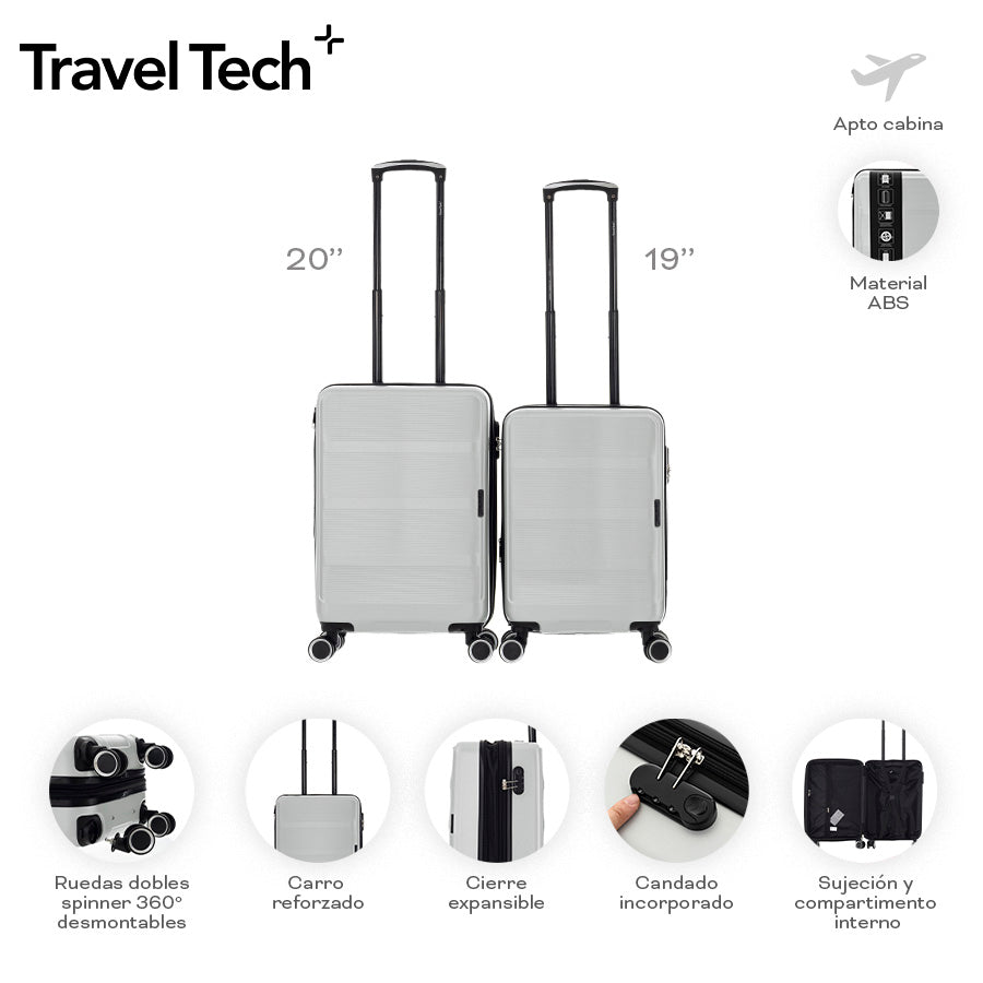 SET X 2 CARRY ON TRAVEL TECH 19
