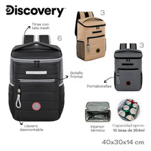 Cargar imagen en el visor de la galería, MOCHILA COOLER DISCOVERY 19064
