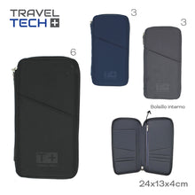 Cargar imagen en el visor de la galería, PORTAPASAPORTE TRAVEL TECH 27924