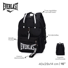 Cargar imagen en el visor de la galería, MOCHILA EVERLAST CON LLAVERO 21931-21932-21933