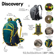 Cargar imagen en el visor de la galería, MOCHILA CAMPING DISCOVERY 22317