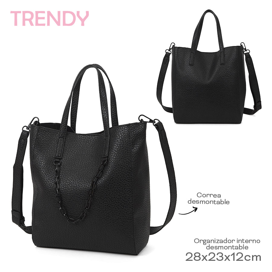 TOTE TRENDY BLACK 22354