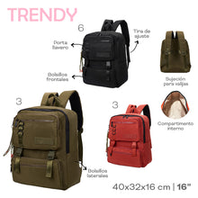 Cargar imagen en el visor de la galería, MOCHILA TRENDY 22519