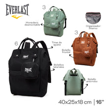 Cargar imagen en el visor de la galería, MOCHILA CARTERA EVERLAST C /MONEDERO 22577