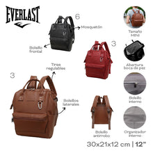 Cargar imagen en el visor de la galería, MOCHILA CARTERA EVERLAST ECO CUERO 22739