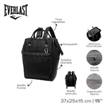 Cargar imagen en el visor de la galería, MOCHILA CARTERA EVERLAST ECO CUERO 22741