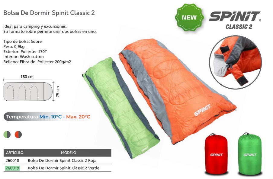 BOLSA DE DORMIR SPINIT CLASSIC 2 260018-260019