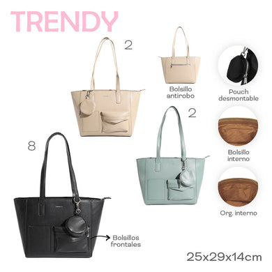 TOTE BAG C/MONEDERO TRENDY 28400
