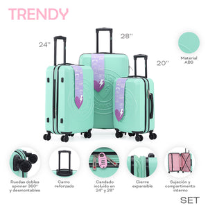 VALIJA TRENDY 27522-28583 20" 24" 28"