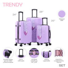Cargar imagen en el visor de la galería, VALIJA TRENDY 27563-27818-28584 20&quot; 24&quot; 28&quot;