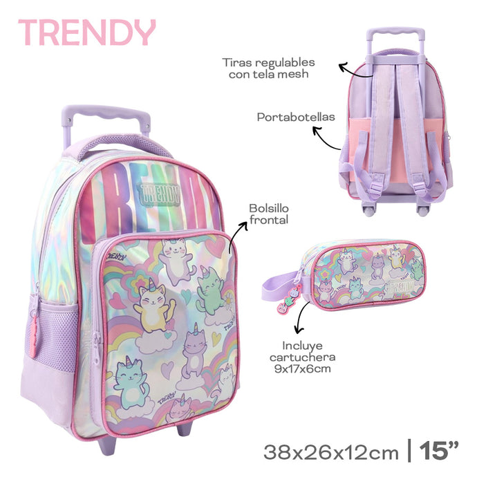 MOCHILA CARRO C/CARTUCHERA TRENDY 28770