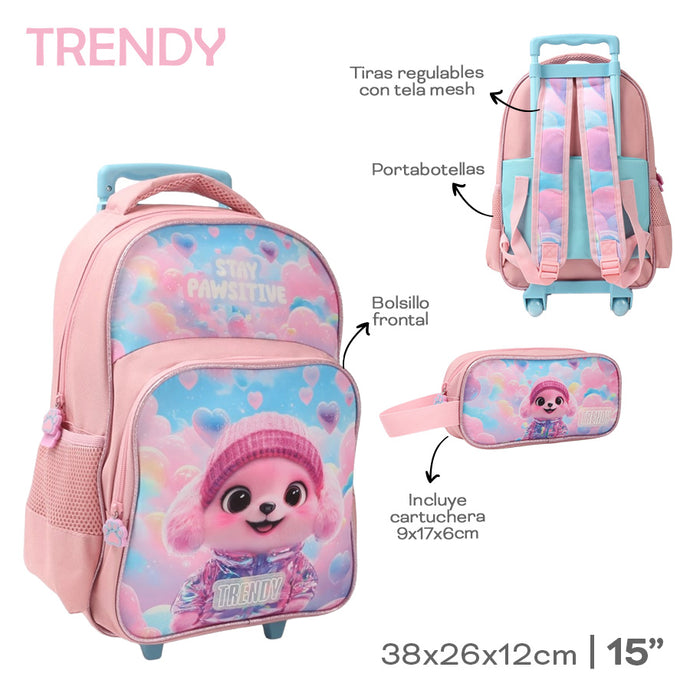 MOCHILA CARRO C/CARTUCHERA TRENDY 28771