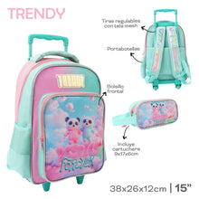 Cargar imagen en el visor de la galería, MOCHILA CARRO C/CARTUCHERA TRENDY 28772
