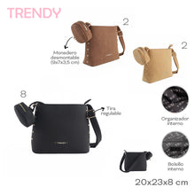 Cargar imagen en el visor de la galería, MORRAL C/MONEDERO TRENDY 29166