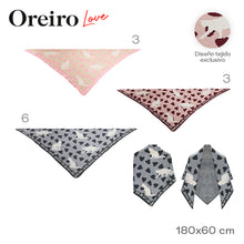 Cargar imagen en el visor de la galería, BUFANDA TRIANGULAR OREIRO LOVE 31165