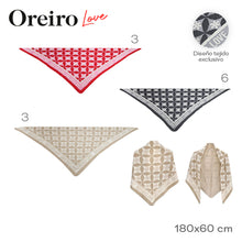 Cargar imagen en el visor de la galería, BUFANDA TRIANGULAR OREIRO LOVE 31168