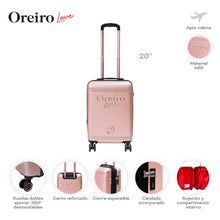 Cargar imagen en el visor de la galería, VALIJA CARRY ON OREIRO 31278