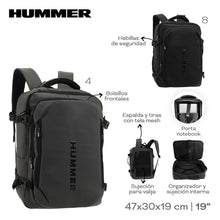 Cargar imagen en el visor de la galería, MOCHILA PORTANOTEBOOK HUMMER 53667