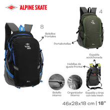 Cargar imagen en el visor de la galería, MOCHILA CAMPING ALPINE SKATE 53672