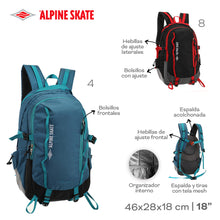 Cargar imagen en el visor de la galería, MOCHILA CAMPING ALPINE SKATE 53675