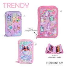 Cargar imagen en el visor de la galería, CARTUCHERA C/UTILES TRENDY 53836